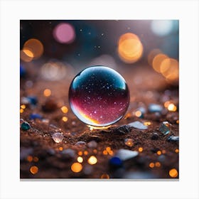 Glass Ball On The Ground Canvas Print