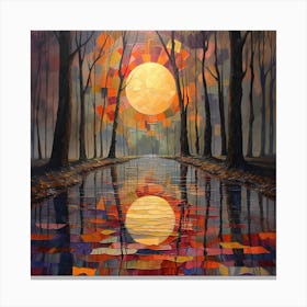 Sunset In The Woods Canvas Print