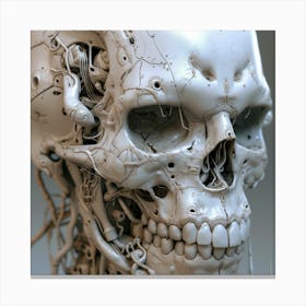 Skull Of A Robot Canvas Print