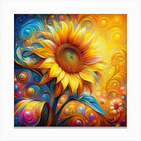 Sunflower Painting Canvas Print