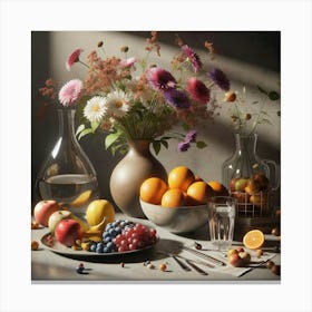 'Fruits And Flowers' 1 Canvas Print
