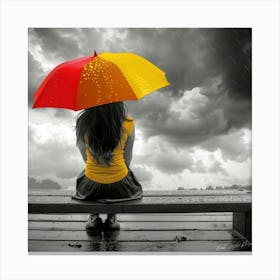 Solitary Storms - One With Umbrella Canvas Print