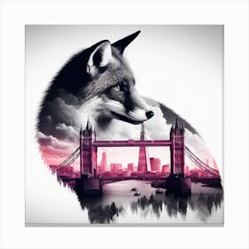 Fox silhouette 9 Canvas Print