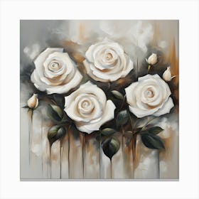 White Roses Canvas Print