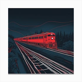 Train On The Tracks 2 Canvas Print