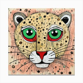 Abstract Snow Leopard 3 Canvas Print