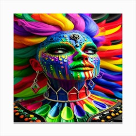 Colorful Woman Canvas Print