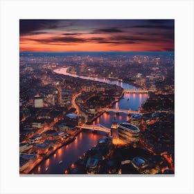 London Skyline At Dusk Canvas Print