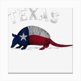 Armadillo Texas Flag Canvas Print