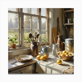 Vintage farmhouse kitchen #4 Canvas Print