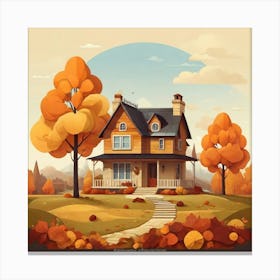 Autumn House Canvas Print