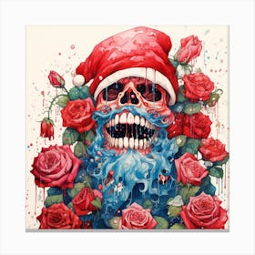 Santa Claus Skull Canvas Print