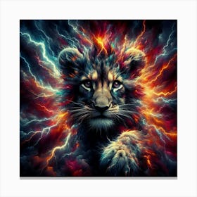 Lightning Lion 1 Canvas Print