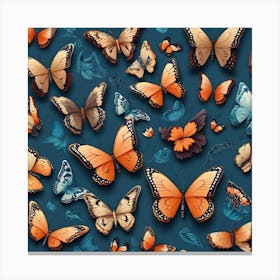 Butterflies pattern Canvas Print