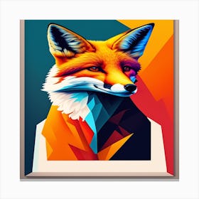 Abstract Fox Canvas Print