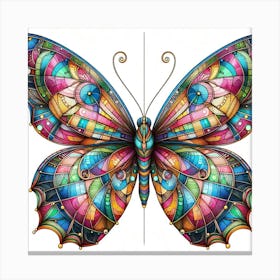 Geometric Art Butterfly Canvas Print