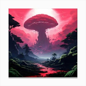 Mushroom In The Sky Canvas Print
