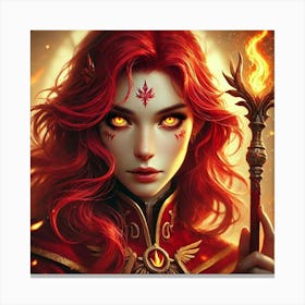 Seraphine Emberveil 1 Canvas Print