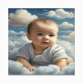 Baby In Clouds Canvas Print