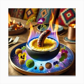 A Futuristic Dish Called Cosmic Pap And Wors, Se Canvas Print