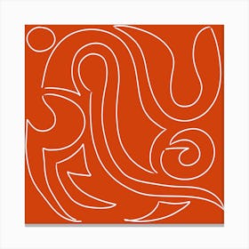 Orange Hare Canvas Print