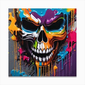 Colorful Skull 6 Canvas Print