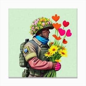 Flowers Instead Of Weapons Canvas Print