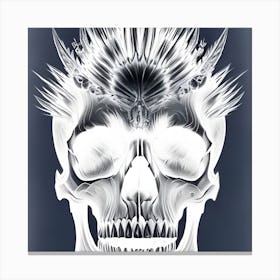 Negative Tribal Skull Canvas Print