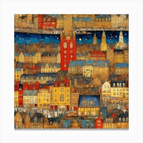 City At Night Canvas Print