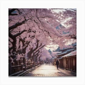 Cherry Blossoms In Kyoto Canvas Print