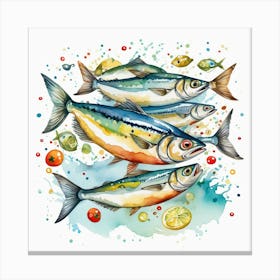 Watercolor Fish Canvas Print