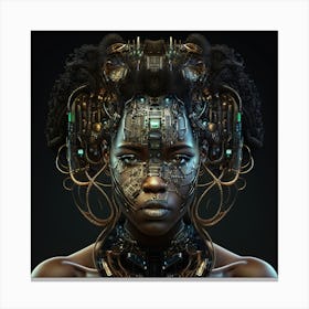 Futuristic Black Woman Canvas Print