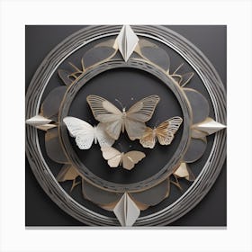 Butterflies In A Circle Canvas Print