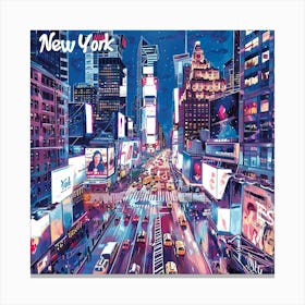 PostCard Artwork New York Canvas Print