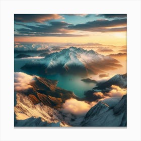 Sunrise Over Lake Taupo 1 Canvas Print