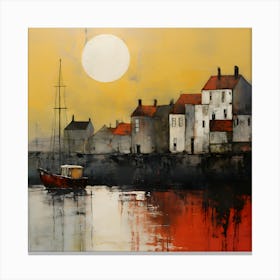 Sunset At The Harbour 1 Canvas Print