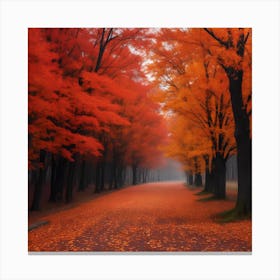 Autumn Road Canvas Print