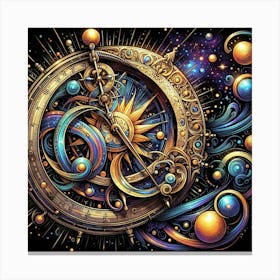 Astronomical Clock Canvas Print