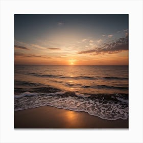 Sunset On The Beach 14 Canvas Print