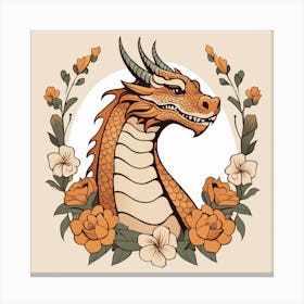 Floral Dragon (15) Canvas Print