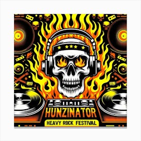 Heavy Rock Festival Poster Canvas Print