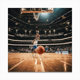 Basketball Player In Action 10 Canvas Print