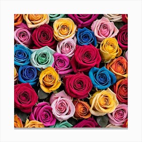 Colorful Roses 11 Canvas Print