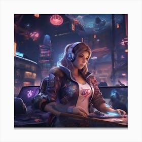 Gamer Girl 1 Canvas Print