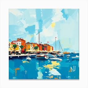 Croatia Harbour Canvas Print