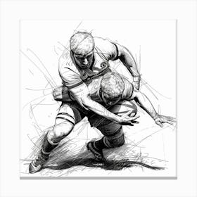 Rugby Players Canvas Print