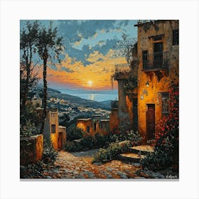 Sunset In Rome Canvas Print