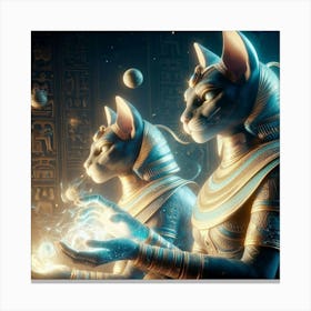 Egyptian Cats 1 Canvas Print