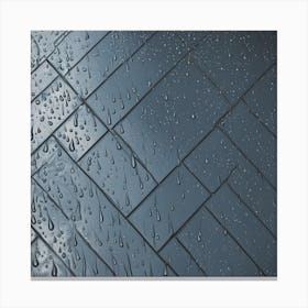 Rain Drops On Tile Canvas Print