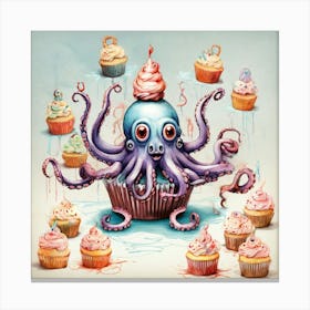 Octopus Cupcake 1 Canvas Print